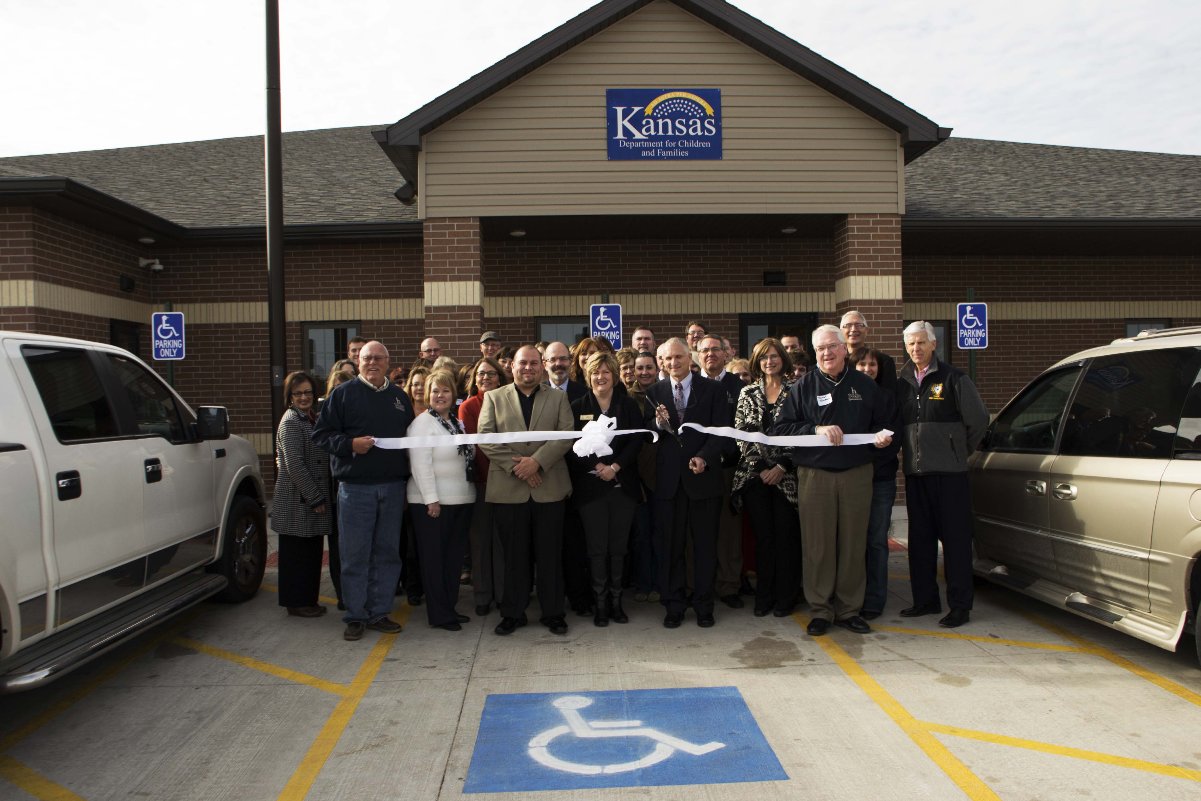 Ribbon cutting at the Hays Service Center